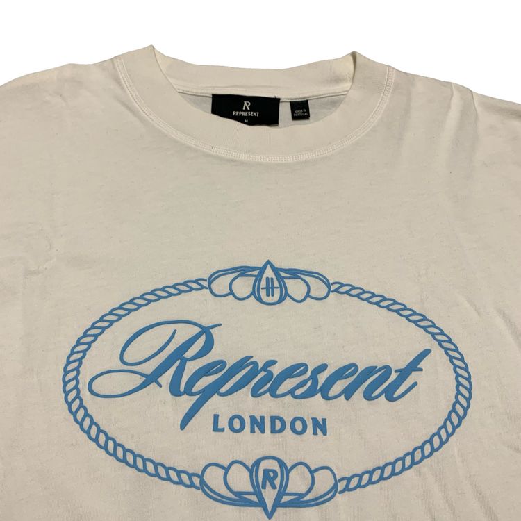 Represent Medium Harrods Logo Crest Flat White Tee 4