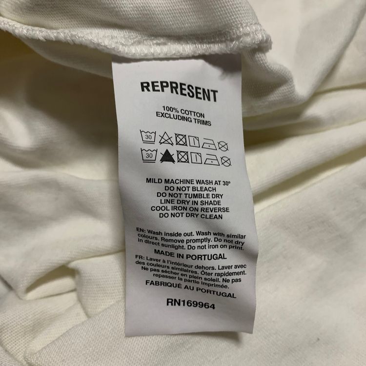 Represent Medium Harrods Logo Crest Flat White Tee 6