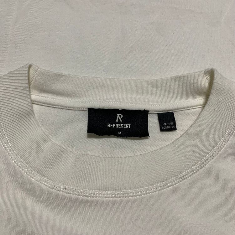 Represent Medium Harrods Logo Crest Flat White Tee 5