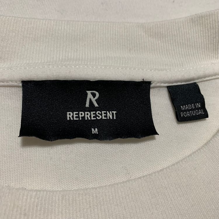 Represent Medium Harrods Logo Crest Flat White Tee 2