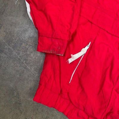 Woolrich Rain Coat 90s Padded USA Vintage Full-Zip Jacket, Red, Womens Large 3