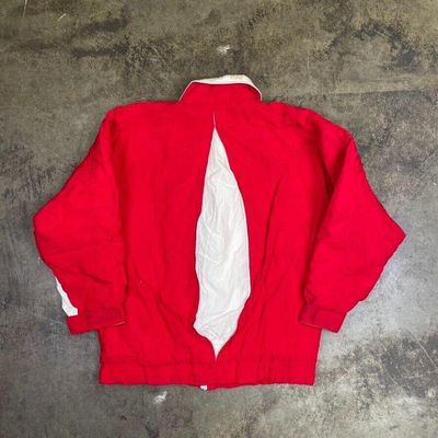 Woolrich Rain Coat 90s Padded USA Vintage Full-Zip Jacket, Red, Womens Large 5