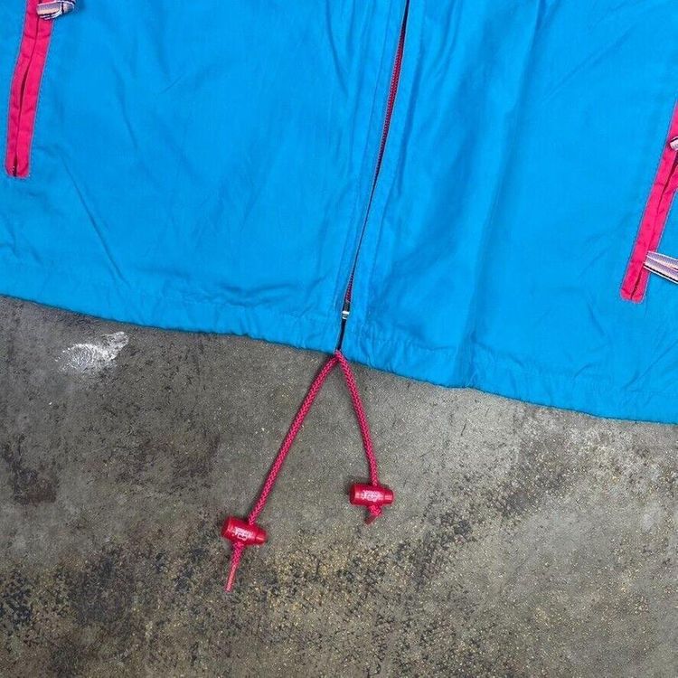 Woolrich Rain Coat Vintage 90s Full-Zip Mac Jacket, Blue, Womens Large 4