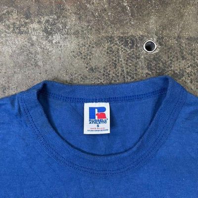 Russell Athletic T-Shirt 1996 College 90s USA Sports Tee, Blue, Mens Small 6