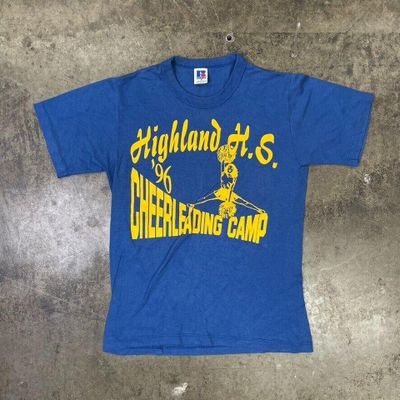 Russell Athletic T-Shirt 1996 College 90s USA Sports Tee, Blue, Mens Small 1