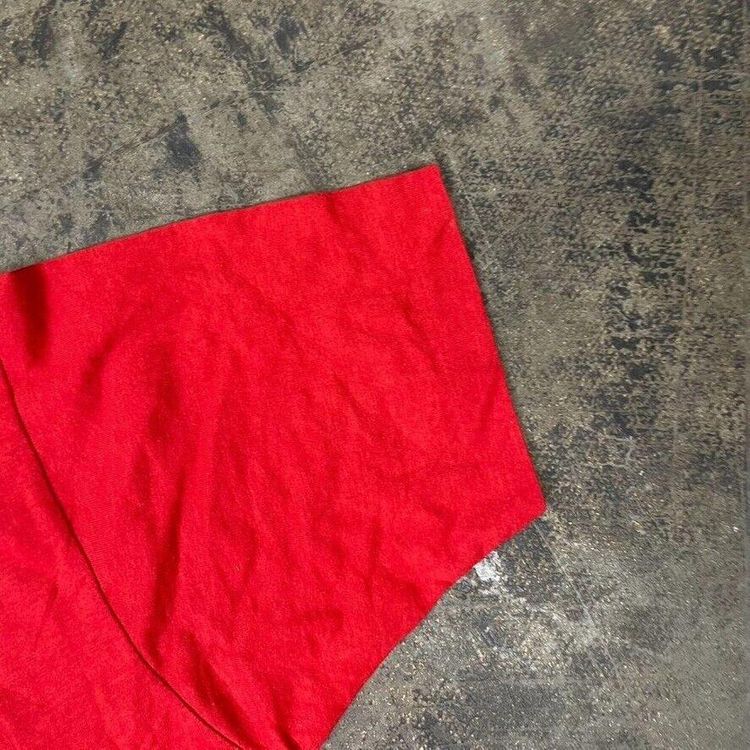 Yule Log USA Graphic T-Shirt Vintage 90s Single Stitch Tee, Red, Mens Large 4