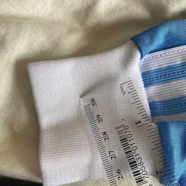 early 2000s vintage adidas long sleeve top  in blue and white. Number 5 German top. 6
