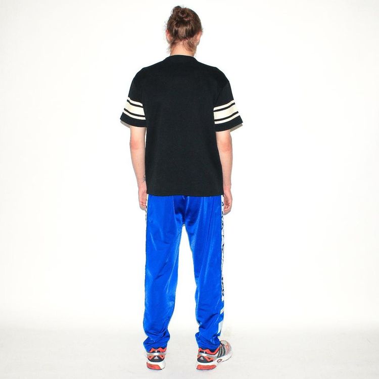Vintage 90s striped jersey t-shirt in black 4
