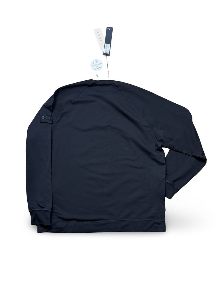 Stone Island Black Cotton Stretch Fleece Ghost Project Crewneck image 5