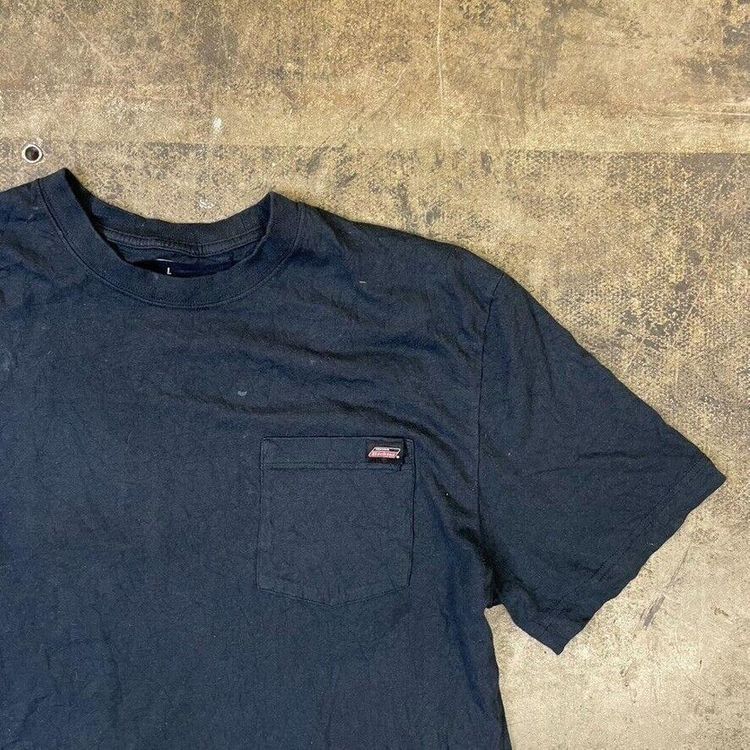 Dickies T-Shirt Y2K Short Sleeve Pocket Workwear Tee, Navy Blue, Mens Large image 2