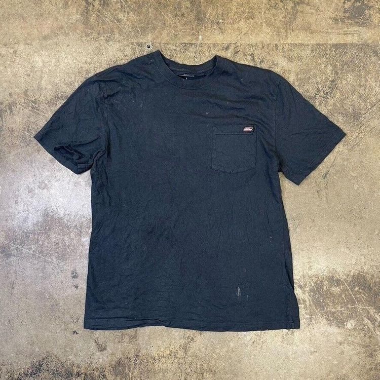 Dickies T-Shirt Y2K Short Sleeve Pocket Workwear Tee, Navy Blue, Mens Large image 1
