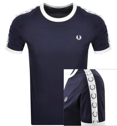 Fred Perry Taped Ringer T Shirt - Navy