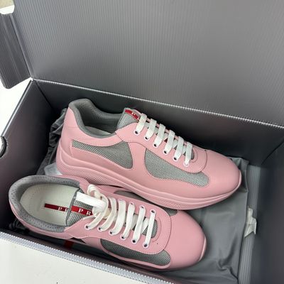 Prada Pink And Grey Sneakers