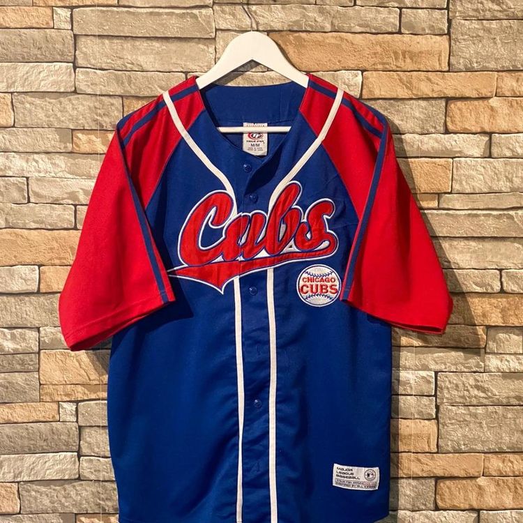 American Vintage Vintage MLB Chicago Cubs Jersey True Fans - Red/Blue embroidered size Medium product image