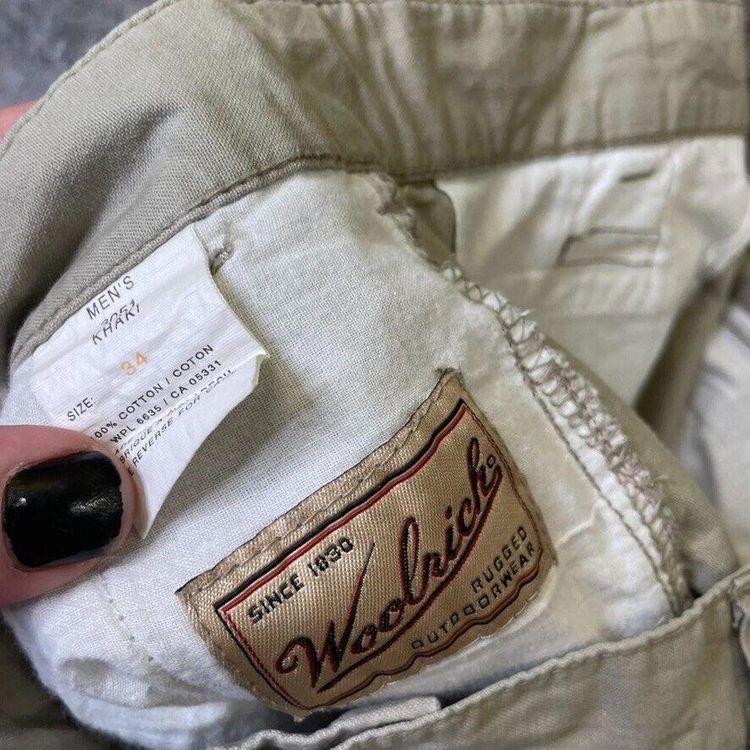 Woolrich Shorts Vintage Y2K Summer Cotton Bottoms, Beige, Mens 32" 4