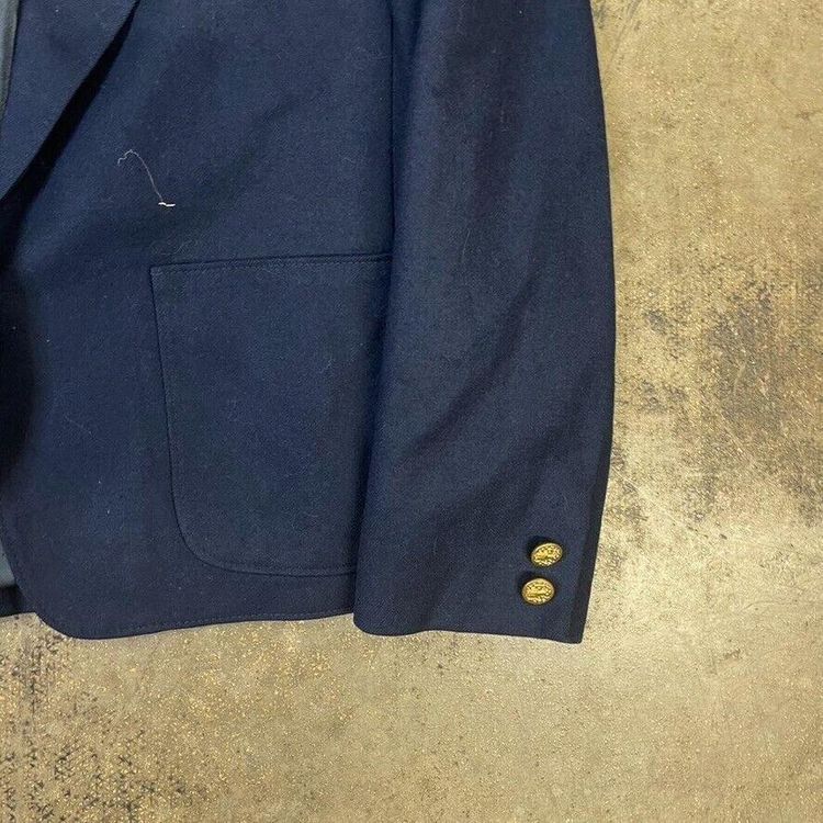 Pendleton Blazer Jacket Wool 90s USA Vintage Sports Coat, Navy, Womens Medium 5
