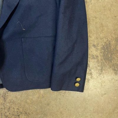 Pendleton Blazer Jacket Wool 90s USA Vintage Sports Coat, Navy, Womens Medium 5