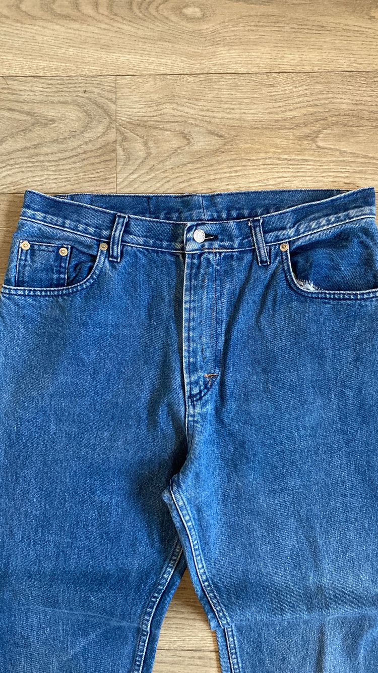 Levi’s 501 Men’s Blue Jeans W34 L36 Straight Leg Button Fly 100% Cotton 3