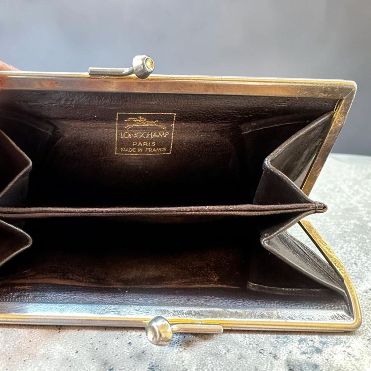 Longchamp women's brown leather wallet image 7