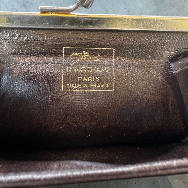 Longchamp women's brown leather wallet image 3