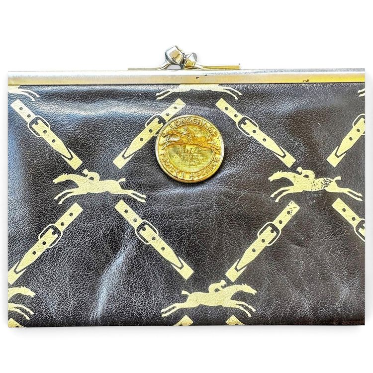 Longchamp women's brown leather wallet image 2