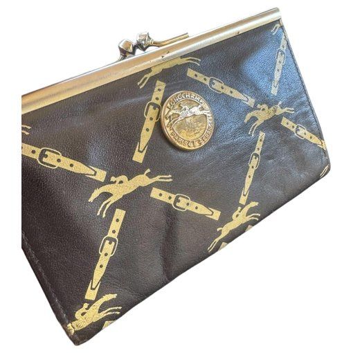 Longchamp women's brown leather wallet image 1