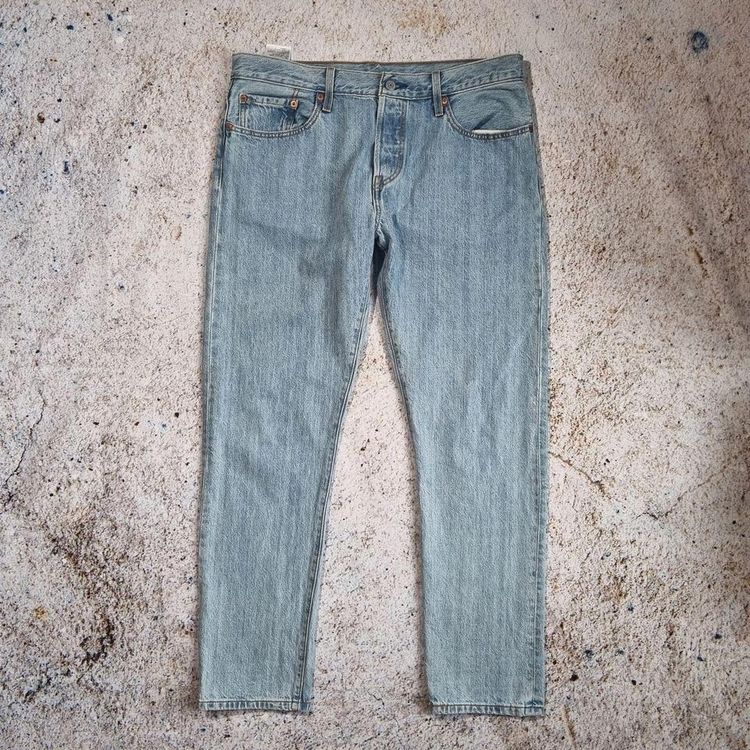 LEVI'S 501 CT JEANS DENIM STRAIGHT LEG  - Size W36 L30 - Light Blue