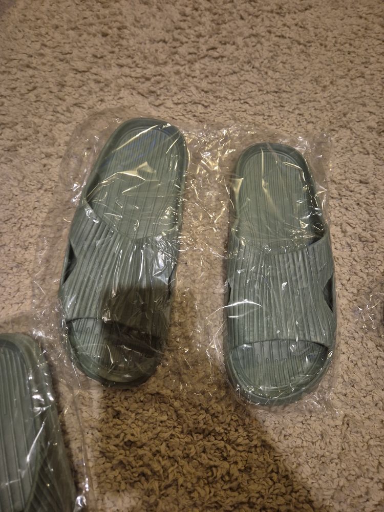 Grey Slide Sandals