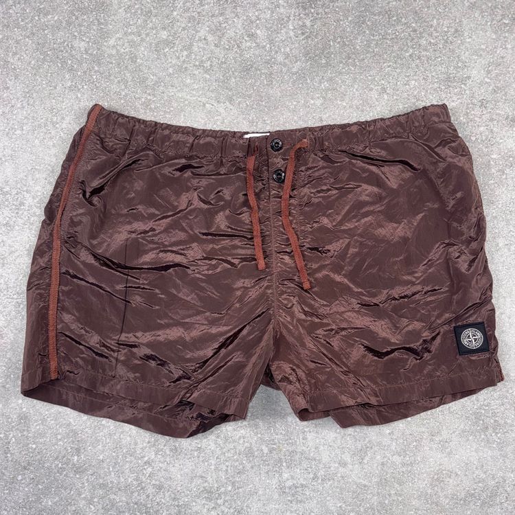 Stone Island Burgundy Stone Island Nylon Metal Swimming Trunks zdjęcie produktu