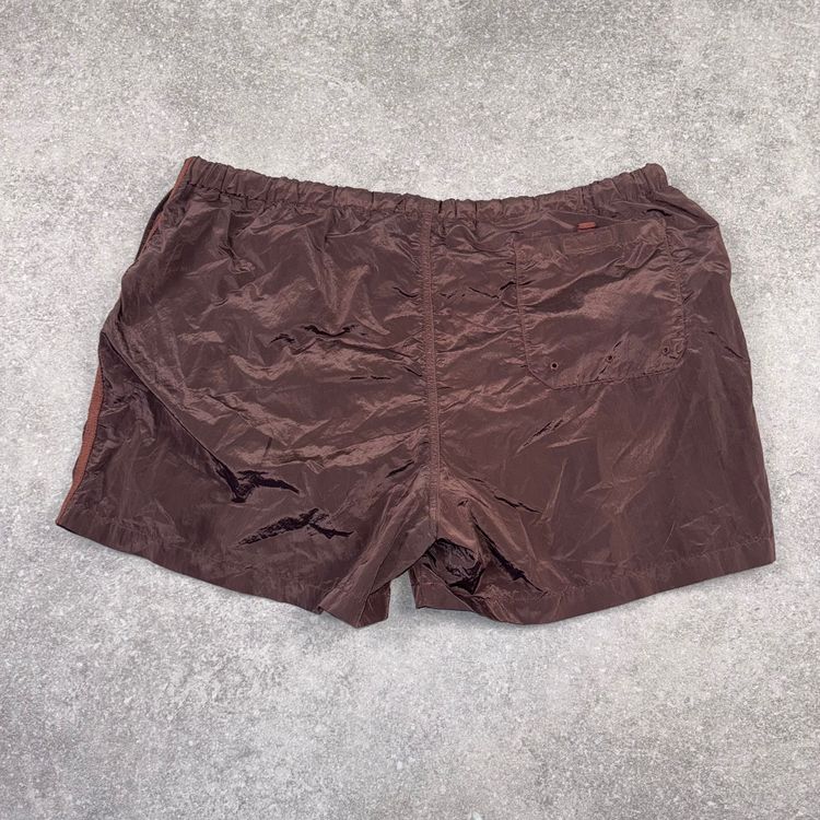 Burgundy Stone Island Nylon Metal Swimming Trunks 2
