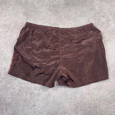 Burgundy Stone Island Nylon Metal Swimming Trunks 2
