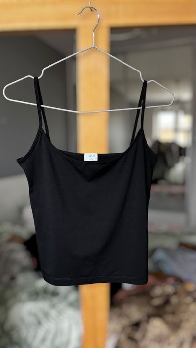 Black Spaghetti Strap Tank Top S