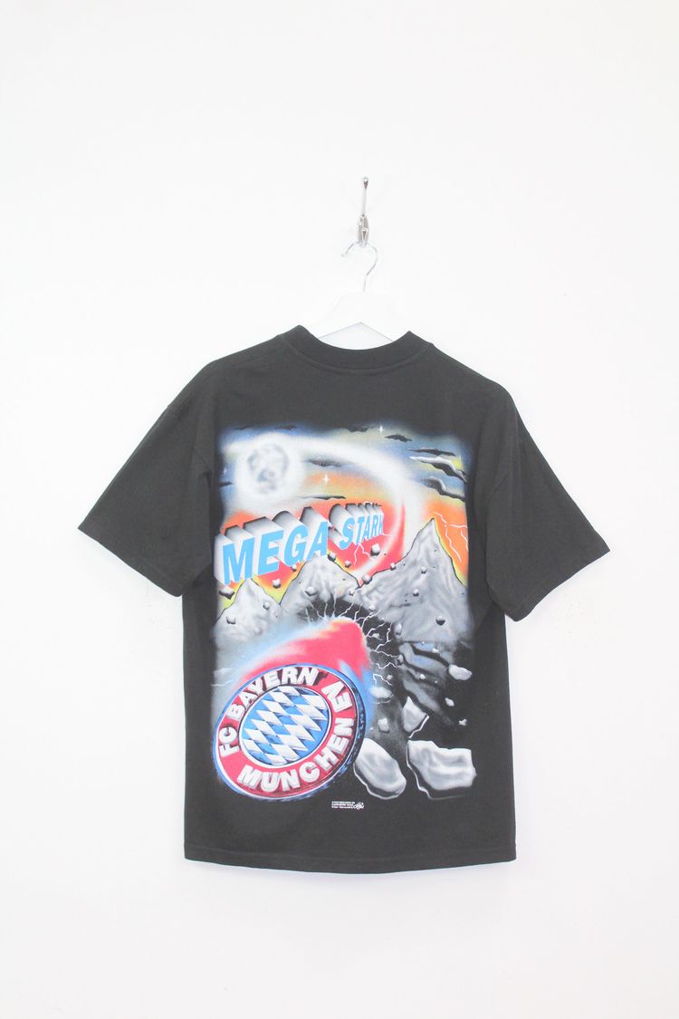 VINTAGE BAYERN MUNICH 1998 MEGA STARK GRAPHIC FOOTBALL T-SHIRT MEDIUM