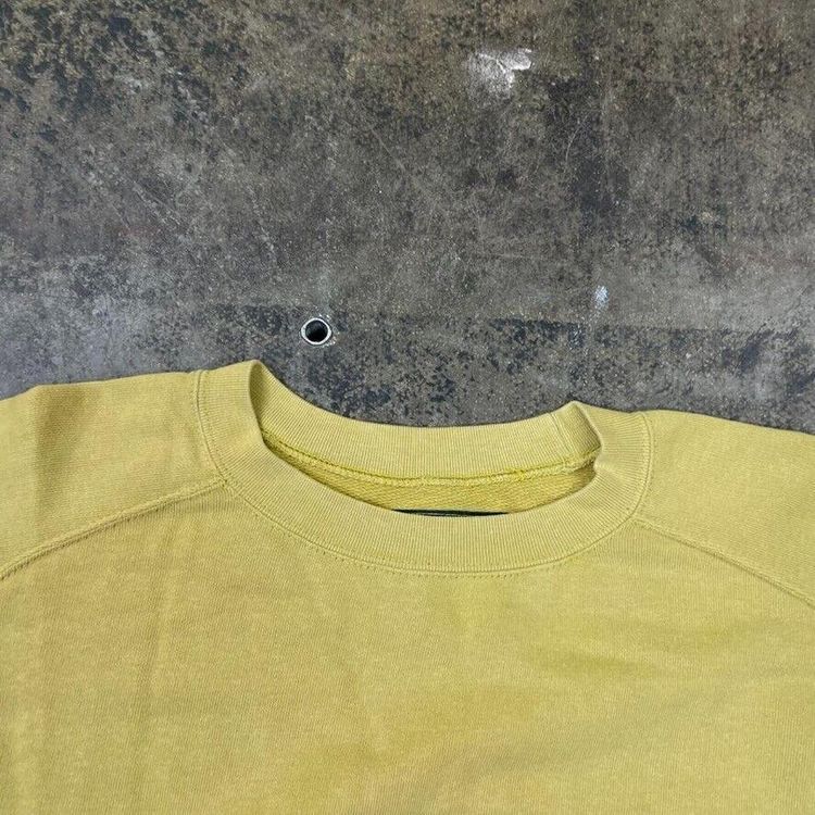 Vintage Sweatshirt Vintage Crew Neck Y2K Jumper, Yellow, Mens 2XL image 6