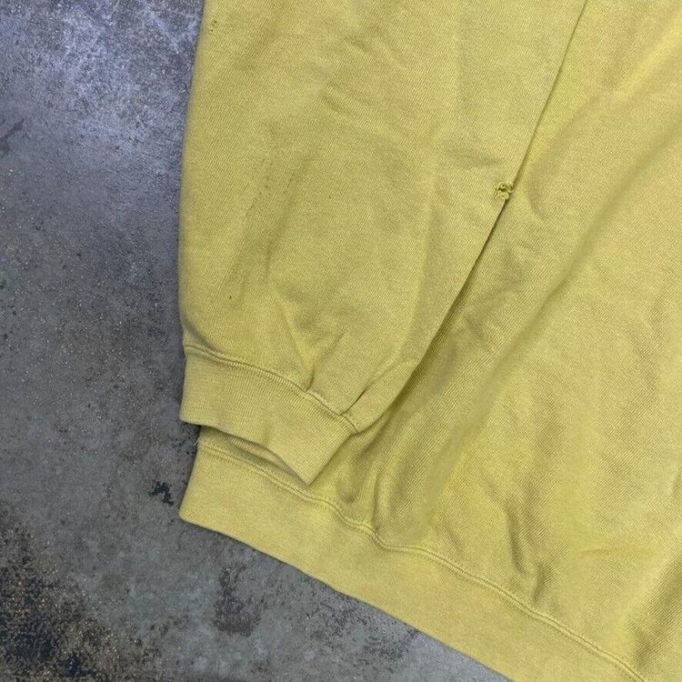 Vintage Sweatshirt Vintage Crew Neck Y2K Jumper, Yellow, Mens 2XL image 8