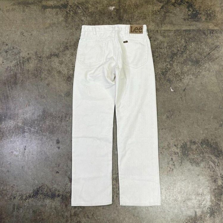 Lee Denim Jeans 90s Straight Leg Pants Trousers, White, Womens 30 image 2