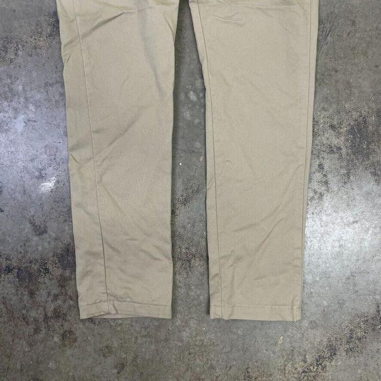 Dickies Trousers Skinny Straight Carpenter Workwear Canvas Pants Beige, Mens 35 7