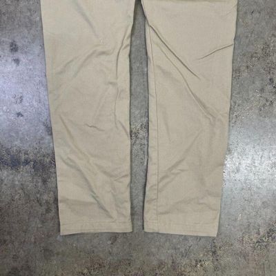 Dickies Trousers Skinny Straight Carpenter Workwear Canvas Pants Beige, Mens 35 8