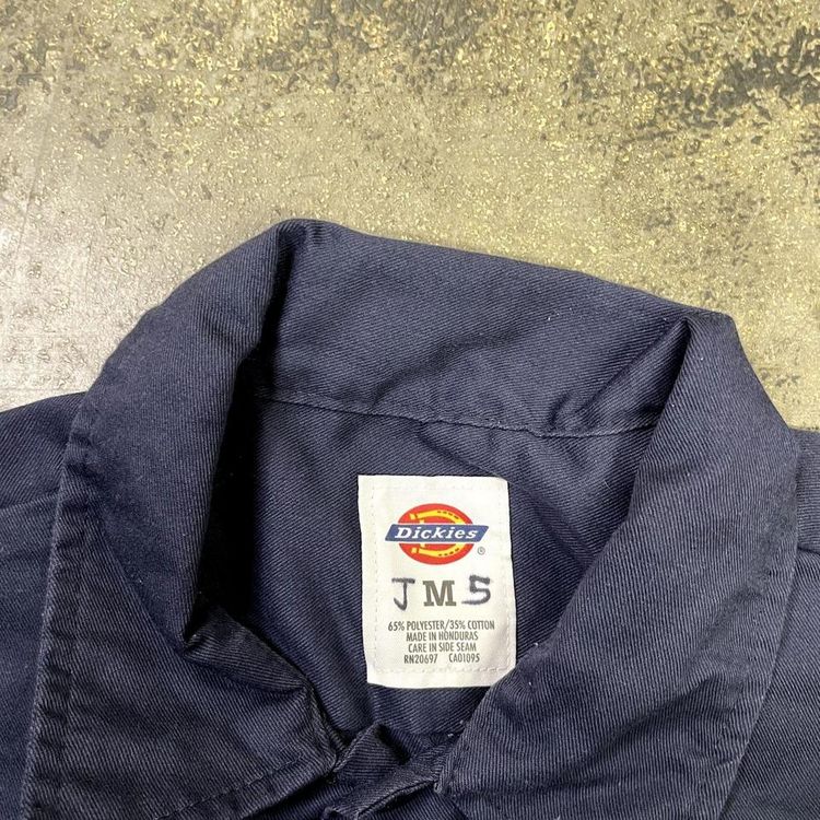 Dickies Shirt Button Up Vintage Western Workwear Top, Navy Blue, Mens Medium 5