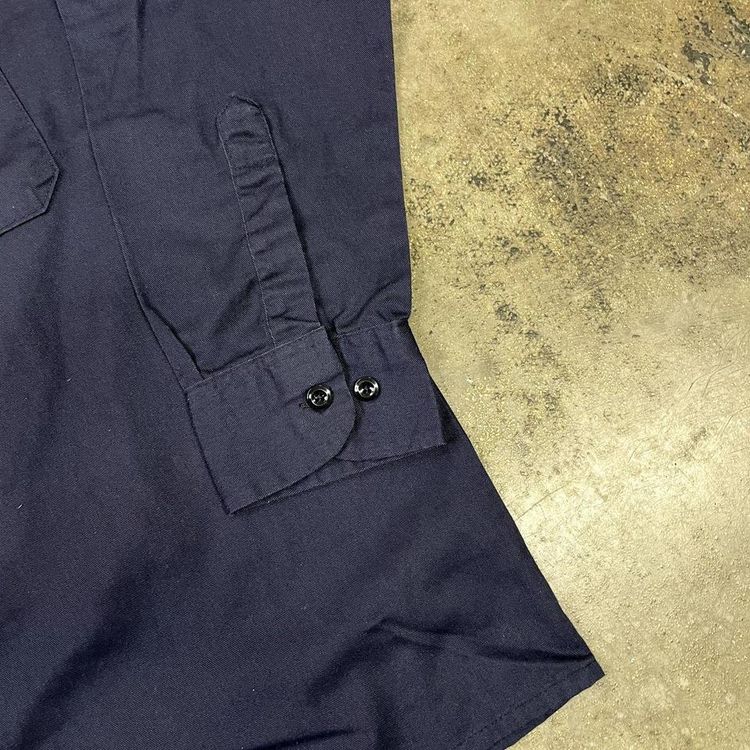 Dickies Shirt Button Up Vintage Western Workwear Top, Navy Blue, Mens Medium 7