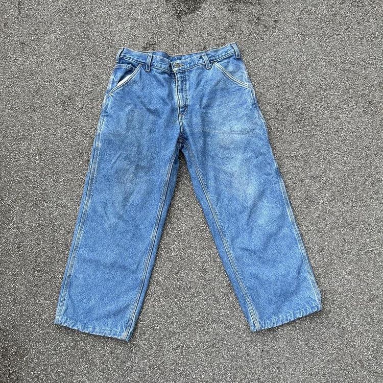 Carhartt Vintage Carhartt denim carpenter fleece lined jeans product image