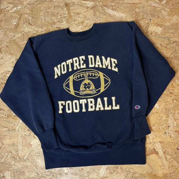 Rare 2000s Champion x Notre Dame Football Reverse Weave Sweatshirt