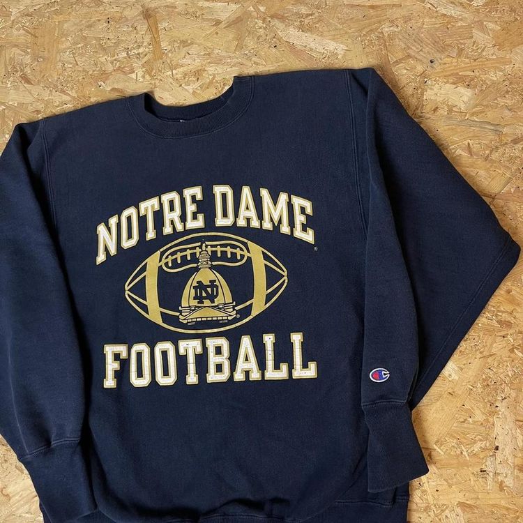 Rare 2000s Champion x Notre Dame Football Reverse Weave Sweatshirt 2