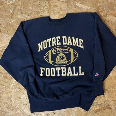 Rare 2000s Champion x Notre Dame Football Reverse Weave Sweatshirt 3