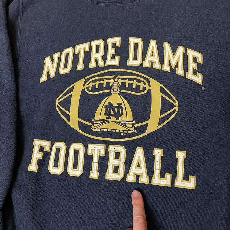 Rare 2000s Champion x Notre Dame Football Reverse Weave Sweatshirt 7