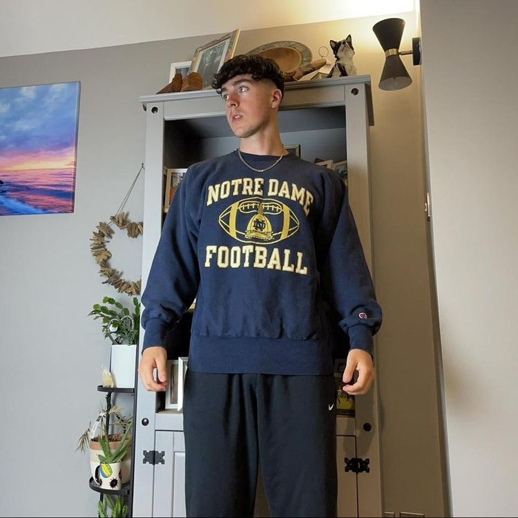 Rare 2000s Champion x Notre Dame Football Reverse Weave Sweatshirt 4
