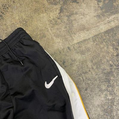 Nike Tracksuit Bottoms Popper Y2K Sports Joggers, Black, Womens Large 5