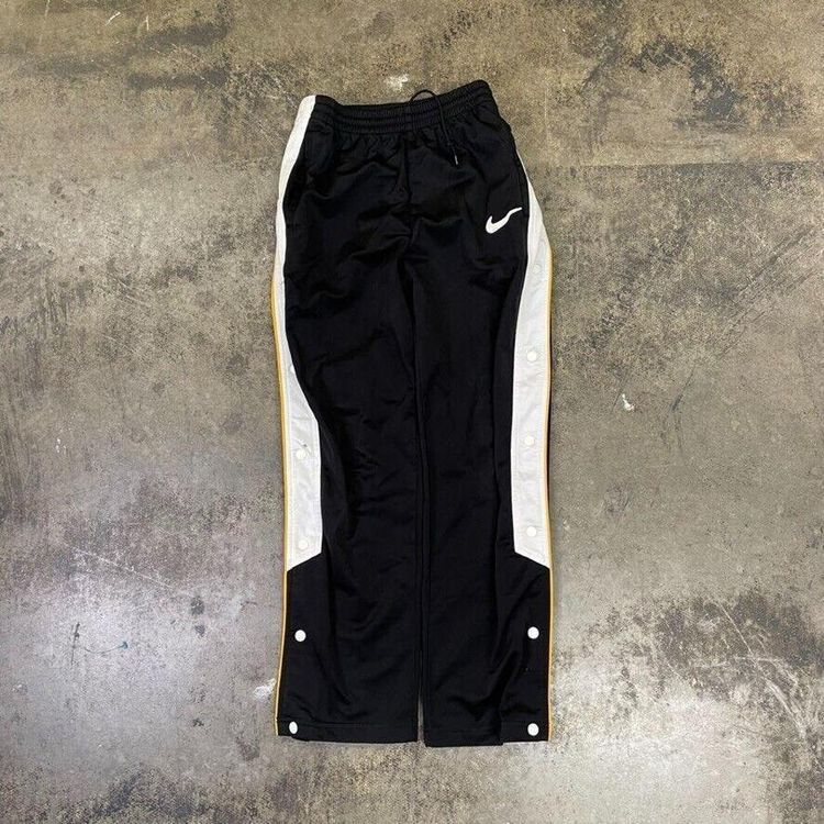 Nike Tracksuit Bottoms Popper Y2K Sports Joggers, Black, Womens Large