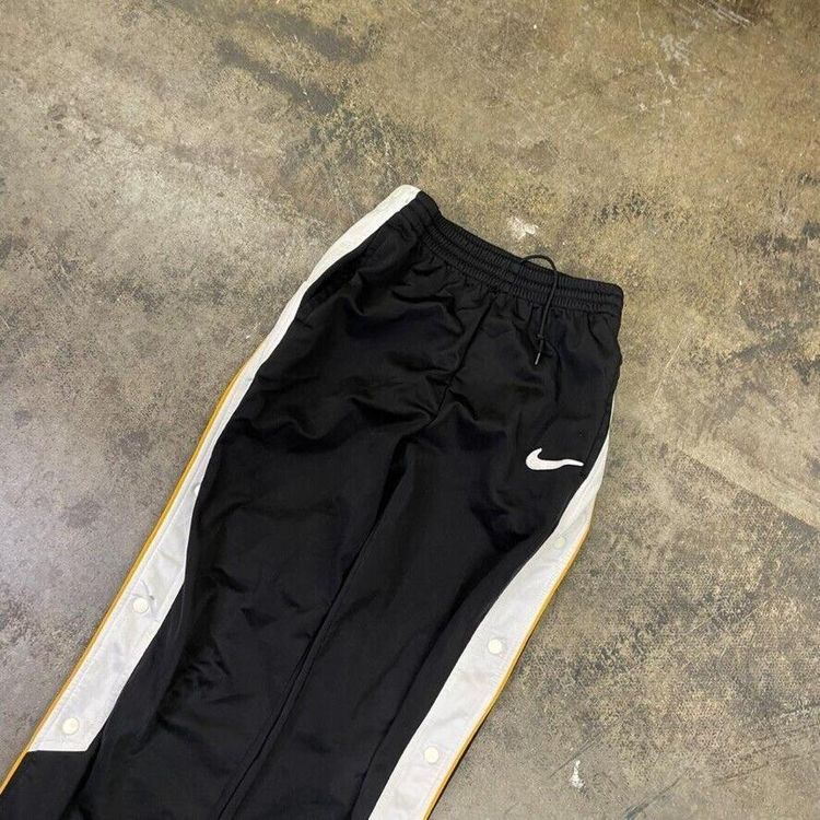 Nike Tracksuit Bottoms Popper Y2K Sports Joggers, Black, Womens Large 4