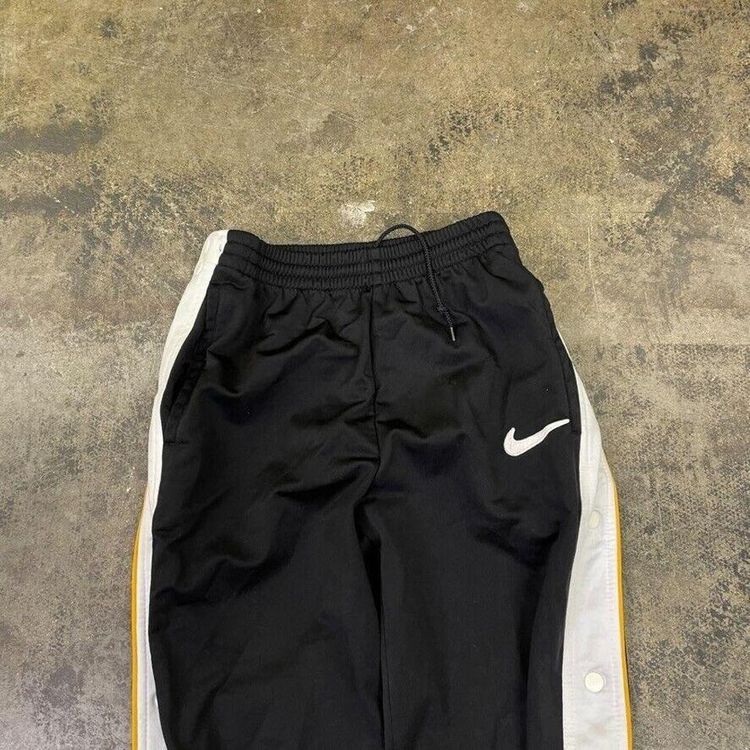 Nike Tracksuit Bottoms Popper Y2K Sports Joggers, Black, Womens Large 3